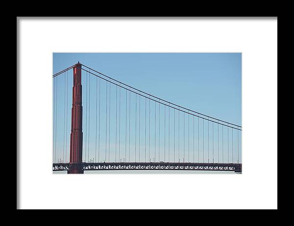 Golden Gate Bridge Side View Framed Print By Webkojak