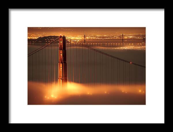 California Framed Print featuring the photograph San Francisco - Golden Gate Bridge by Francesco Emanuele Carucci