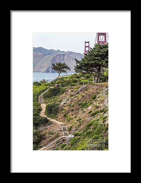 Hdr Framed Print featuring the photograph Golden Gate Trail by Kate Brown