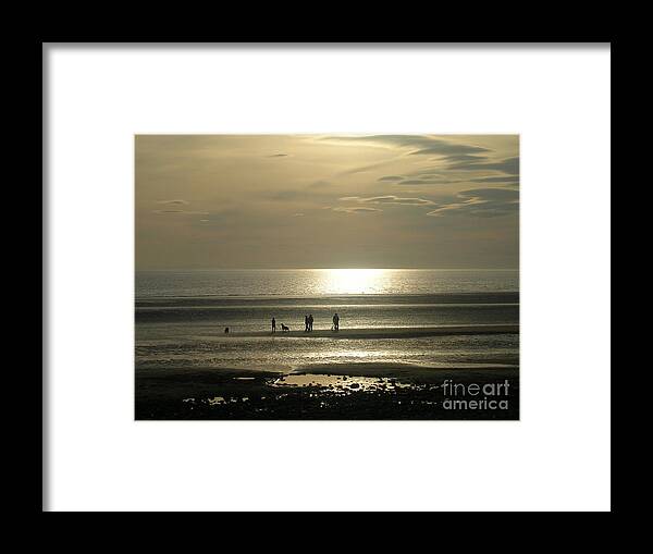 Walney Beach Framed Print featuring the photograph Golden Light on Walney Beach by Avis Noelle