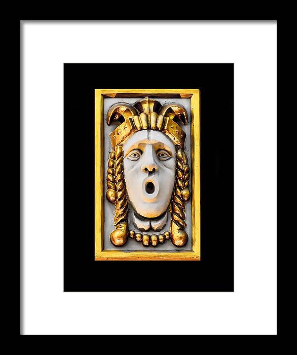 Ancient Framed Print featuring the photograph Golden Mask II by Sotiris Filippou