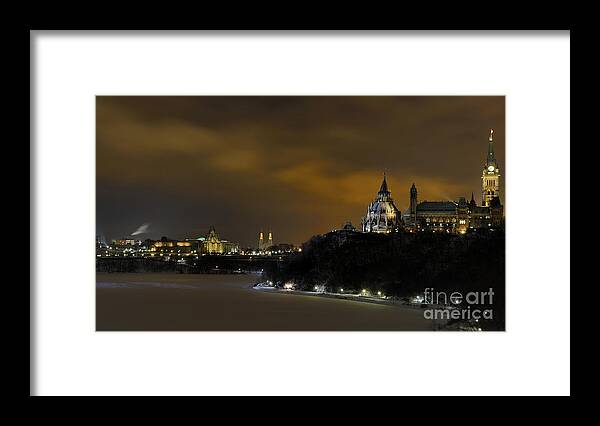 Night Framed Print featuring the photograph Golden Night... by Nina Stavlund
