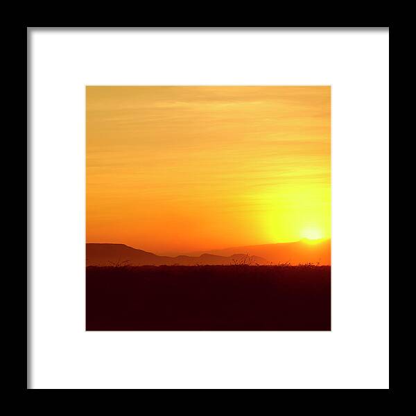 Scenics Framed Print featuring the photograph Golden Sunset At The Horn Of Africa by Guenterguni