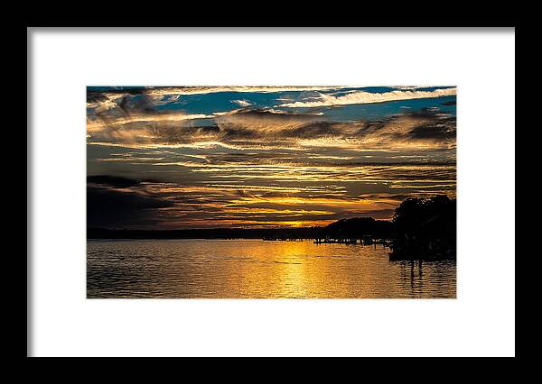 Sunset Framed Print featuring the photograph Golden Sunset by David Downs