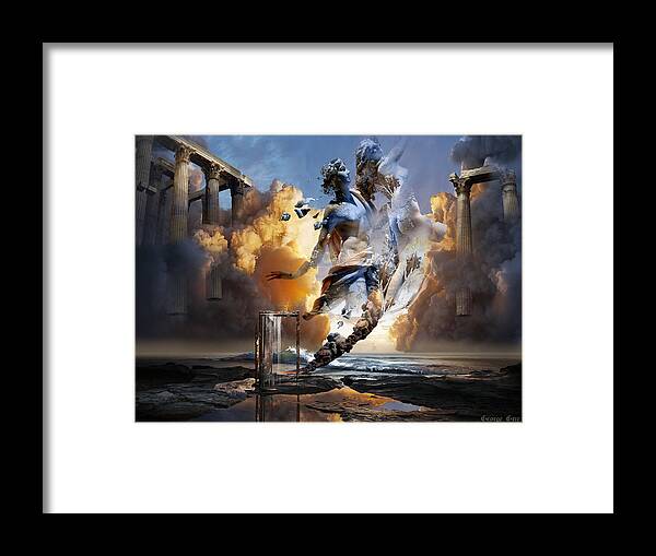Art Framed Print featuring the digital art Gone with the Wind by George Grie