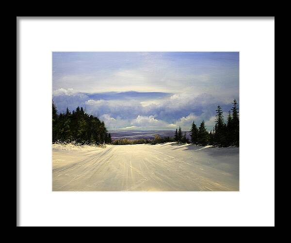 Vermont Framed Print featuring the painting Gonna Snow again by Ken Ahlering