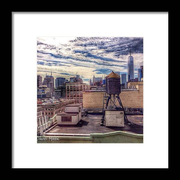 Freedom Tower Framed Print featuring the photograph Downtown Manhattan by Daniel Mark