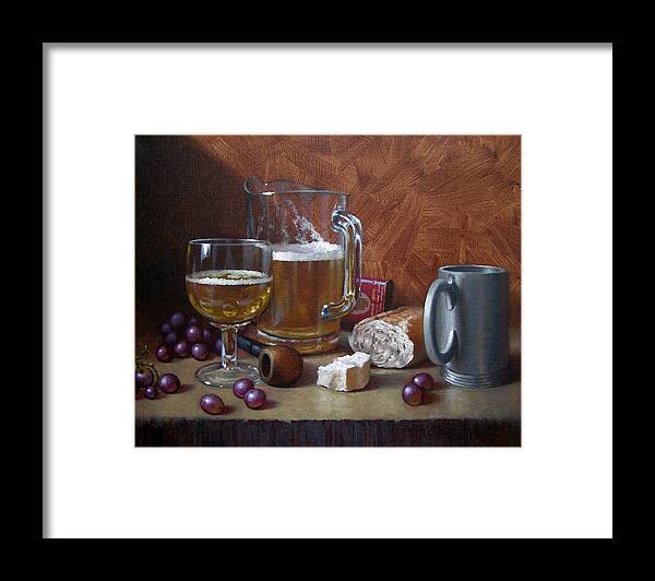 Beer Framed Print featuring the painting Good Company by Timothy Jones