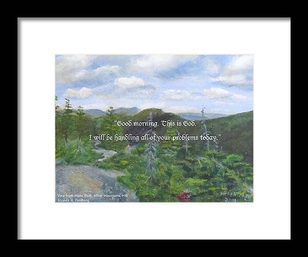 Landscape Framed Print featuring the painting Good Morning by Linda Feinberg