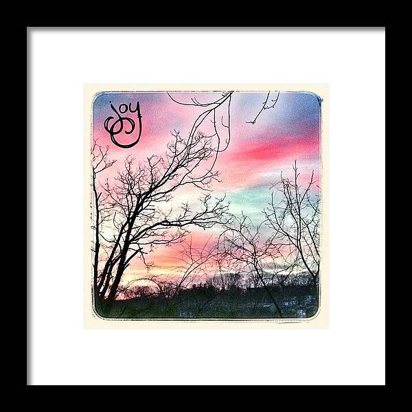 Phonto Framed Print featuring the photograph Good Morning! #sky #sunrise #phonto by Teresa Mucha