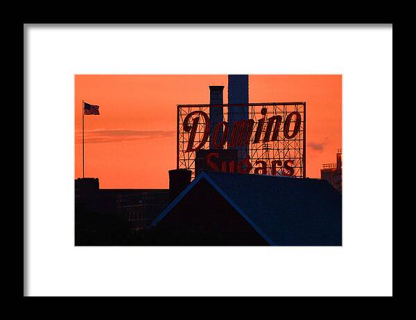 Domino Sugar Sign Framed Print featuring the photograph Good Morning Sugar by Bill Swartwout