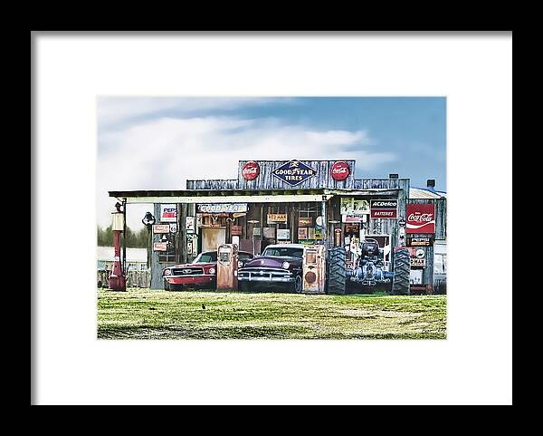 Old Store Building Framed Print featuring the photograph Good Times not Forgotten by Bonnie Willis