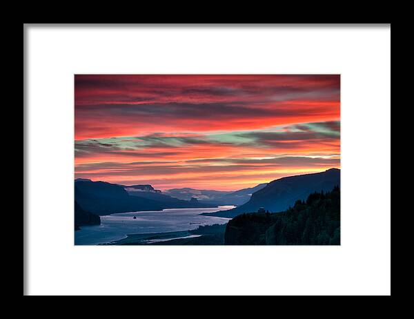 Columbia River Gorge Framed Print featuring the photograph Gorge Sunrise by Brian Bonham