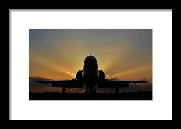 T-45 Framed Print featuring the photograph Goshawk sunset by Scott Stephens