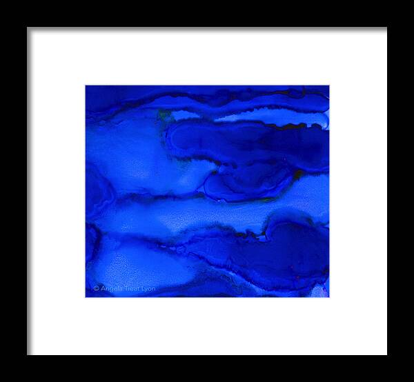 Tropical Framed Print featuring the painting Gots the Blues by Angela Treat Lyon