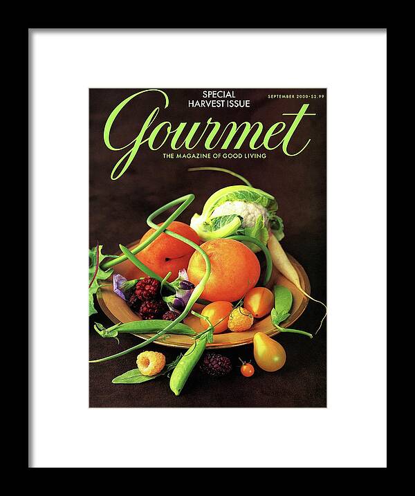 Food Framed Print featuring the photograph Gourmet Cover Featuring A Variety Of Fruit by Romulo Yanes