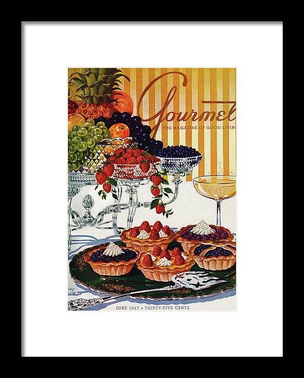Food Framed Print featuring the photograph Gourmet Cover Of Fruit Tarts by Henry Stahlhut