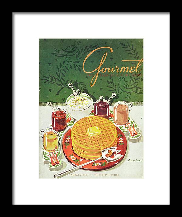 Food Framed Print featuring the photograph Gourmet Cover Of Waffles by Henry Stahlhut