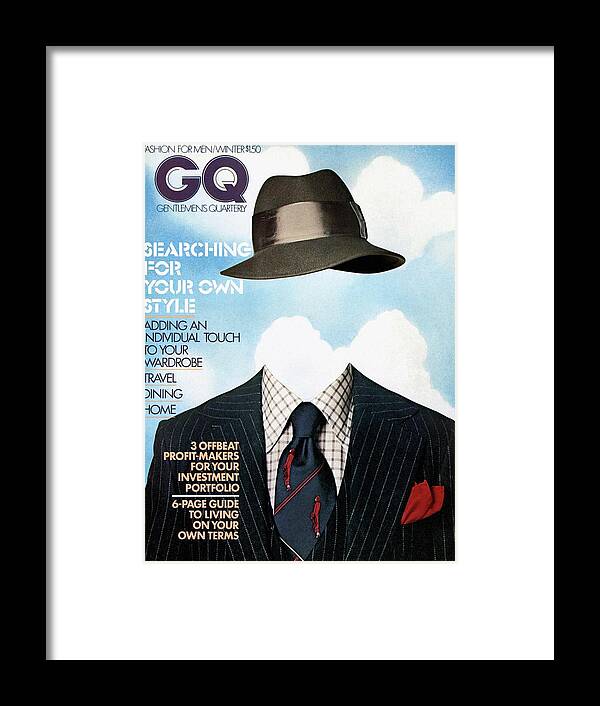 Accessories Framed Print featuring the photograph Gq Cover Featuring A Clothes On Top by Victor Valla & Eric Meola