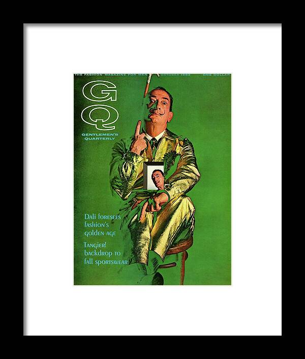 Fashion Framed Print featuring the photograph Gq Cover Featuring Salvador Dali by Chadwick Hall