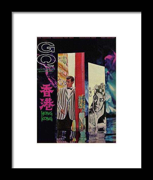 Fashion Framed Print featuring the photograph Gq Cover Of Model In Hong Kong by Richard Ballarian