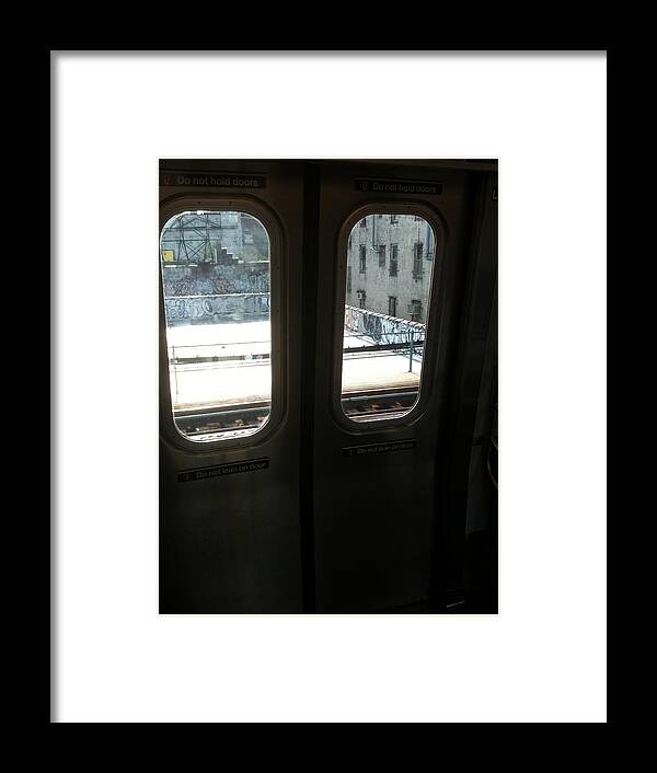 Mieczyslaw Framed Print featuring the photograph Graffiti From Subway Train by Mieczyslaw Rudek