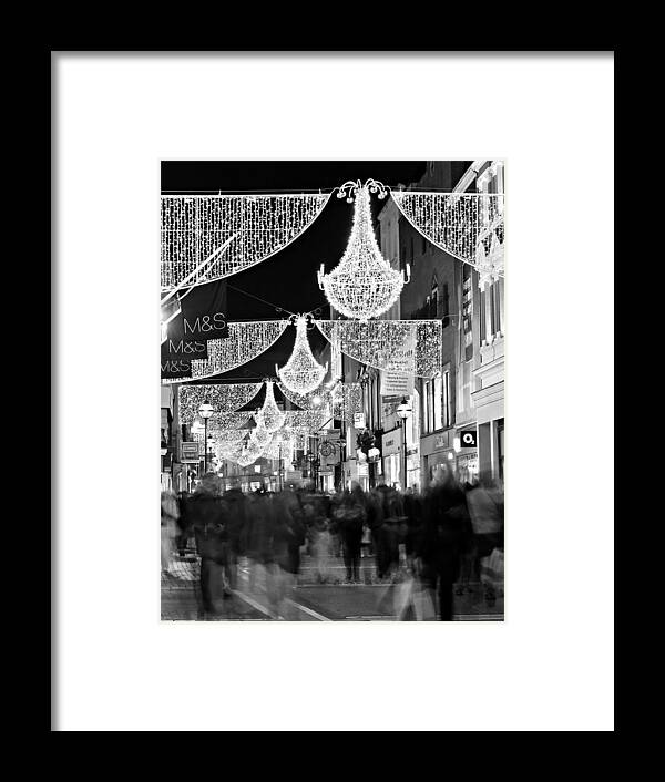 Grafton Street Framed Print featuring the photograph Grafton Street at Christmas / Dublin by Barry O Carroll