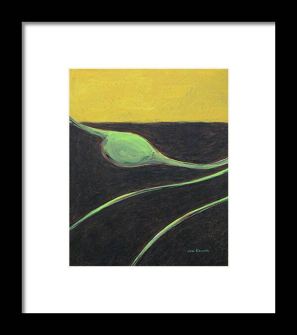 Nature Framed Print featuring the painting Grain Emanation by Carrie MaKenna