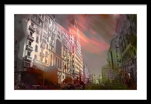 Madrid Framed Print featuring the photograph Gran Via de Madrid by Alfonso Garcia