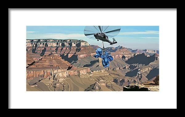 Astronaut Framed Print featuring the painting Grand Canyon by Scott Listfield