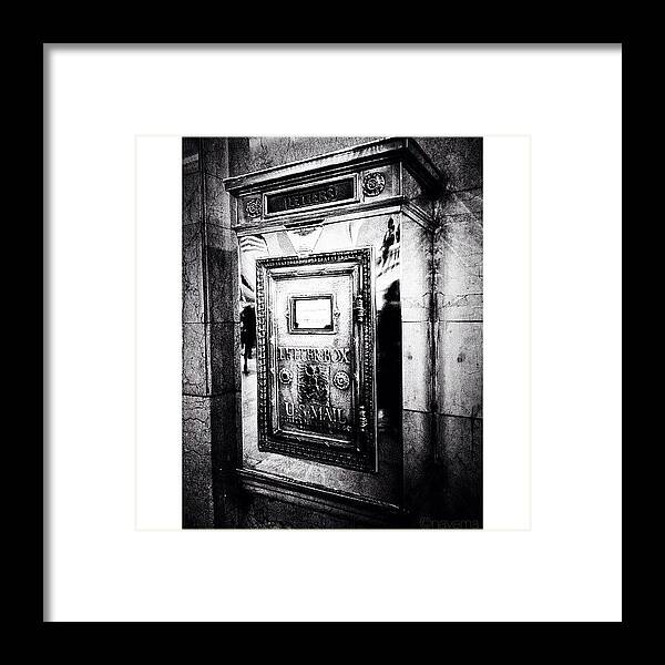 Blackandwhite Framed Print featuring the photograph Grand Central Letterbox by Natasha Marco