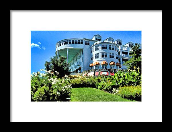 Mackinac Island Framed Print featuring the photograph Grand Hotel - Image 002 by Mark Madere