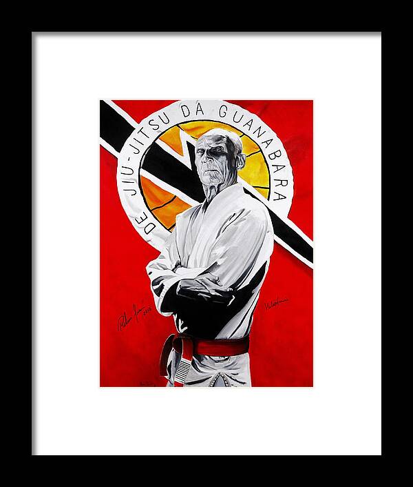 Helio Framed Print featuring the painting Grand Master Helio Gracie by Brian Broadway