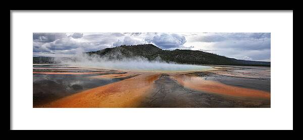 Bacterial Mat Framed Print featuring the photograph Grand Prismatic Spring by Rob Hemphill