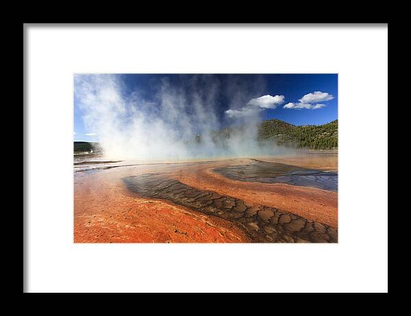 530440 Framed Print featuring the photograph Grand Prismatic Spring Yellowstone Np by Duncan Usher