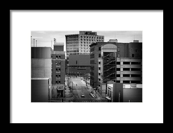 City Framed Print featuring the photograph Grand Rapids 18 Black and White by Scott Hovind