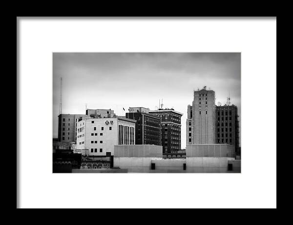 City Framed Print featuring the photograph Grand Rapids 22 Black and White by Scott Hovind