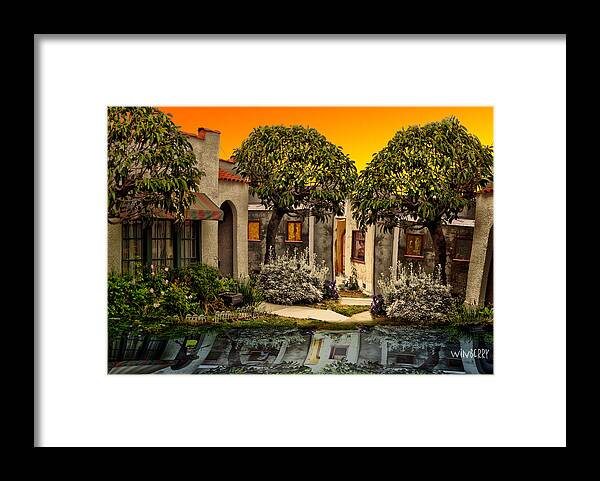 Winberry Framed Print featuring the digital art Granny Cottage by Bob Winberry