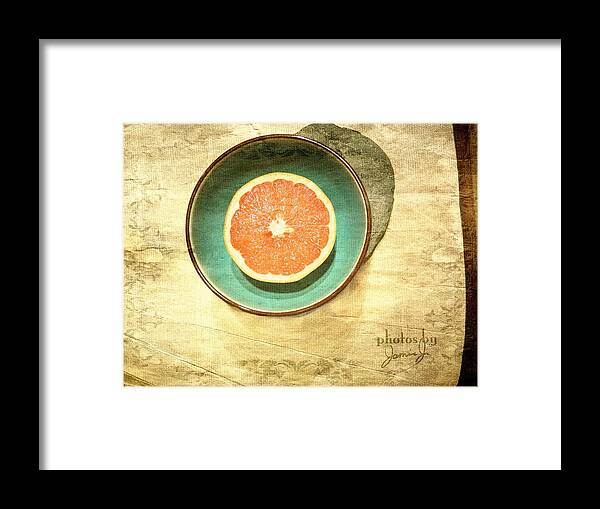 Grapefruit Framed Print featuring the photograph Grapefruit by Jamie Johnson