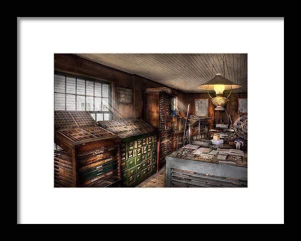 Printer Framed Print featuring the photograph Graphic Artist - Upper and Lower Case by Mike Savad