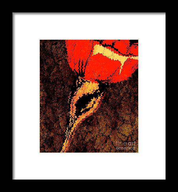 Graphic Flower Framed Print featuring the digital art Graphic Flower by Gayle Price Thomas