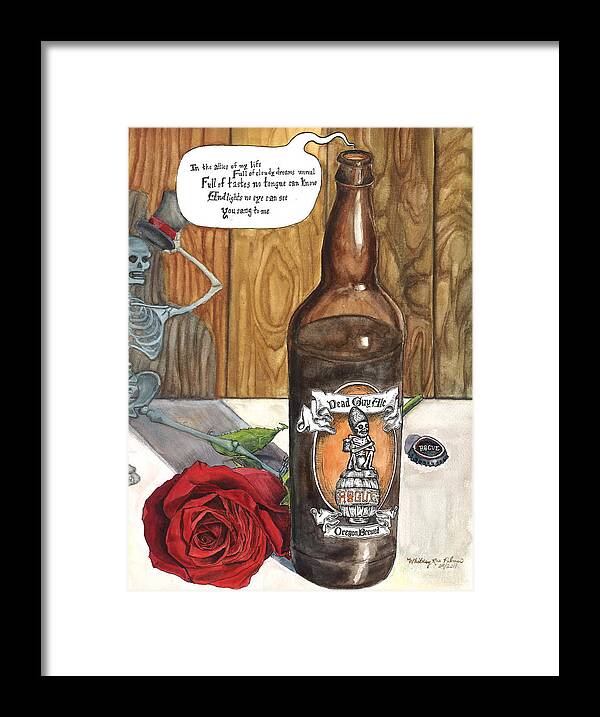 Beer Framed Print featuring the painting Gratefulness by Whitney Palmer