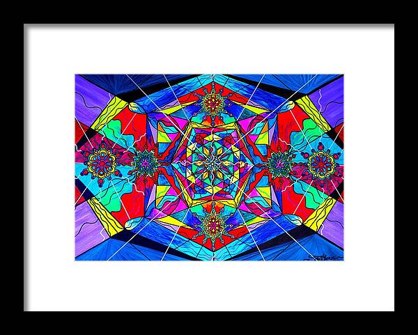 Vibration Framed Print featuring the painting Gratitude by Teal Eye Print Store