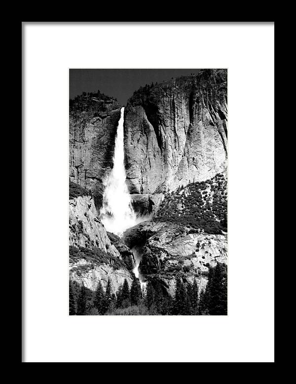 Waterfalls-landscape Framed Print featuring the photograph Gravity by Steve Godleski