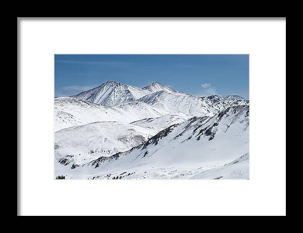 Grays Framed Print featuring the photograph Grays and Torreys from Loveland Ski Area by Aaron Spong