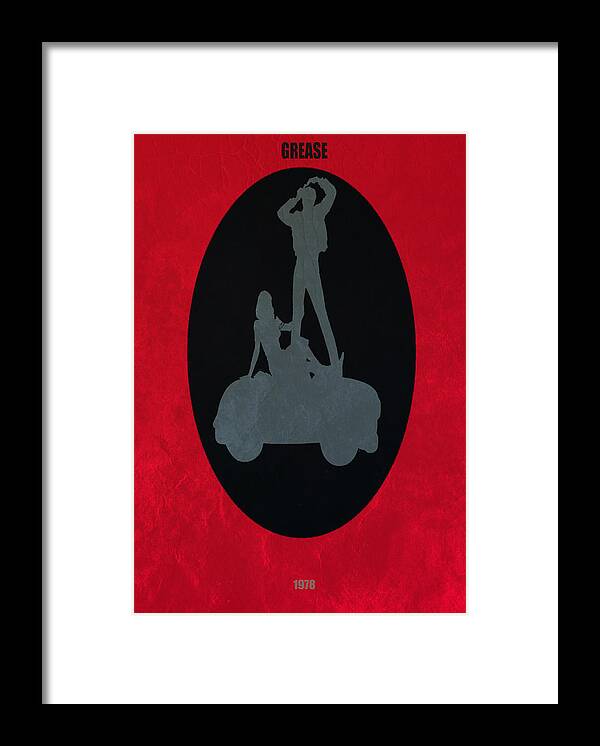 Grease Framed Print featuring the digital art Grease Movie Poster by Brian Reaves