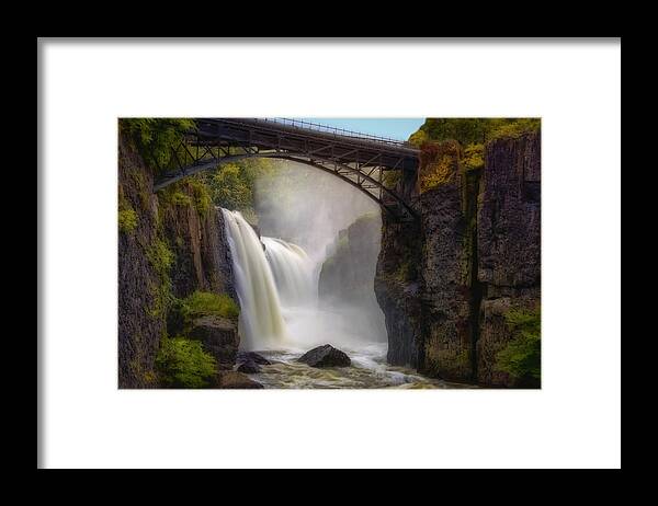 Paterson Great Falls National Historical Park Framed Print featuring the photograph Great Falls Mist by Susan Candelario