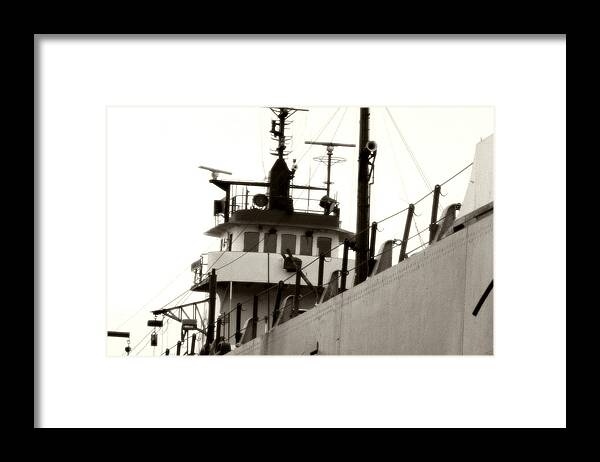 Ship Framed Print featuring the photograph Great Lakes Freighter by Michael Allen