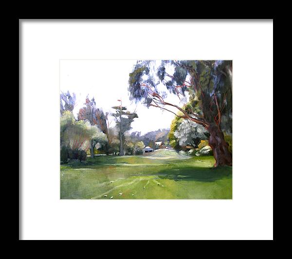 Great Meadow Framed Print featuring the painting Great Meadow Golden Gate Park by Suzanne Giuriati Cerny
