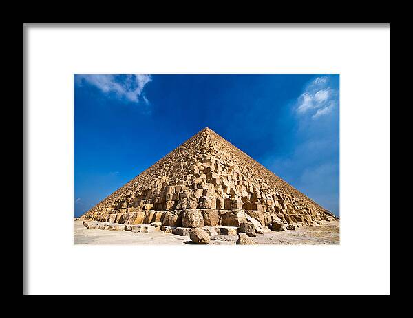 Built Structure Framed Print featuring the photograph Great pyramid of khufu by Taken by Archie Wong